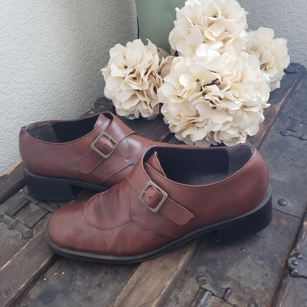 Calico Followme Monk Strap Square Toe Ankle Boot Block Heel Brown Sz 9 - Picture 7 of 15